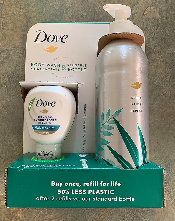 Dove Body Wash Concentrate + Reusable Bottle - Image 2